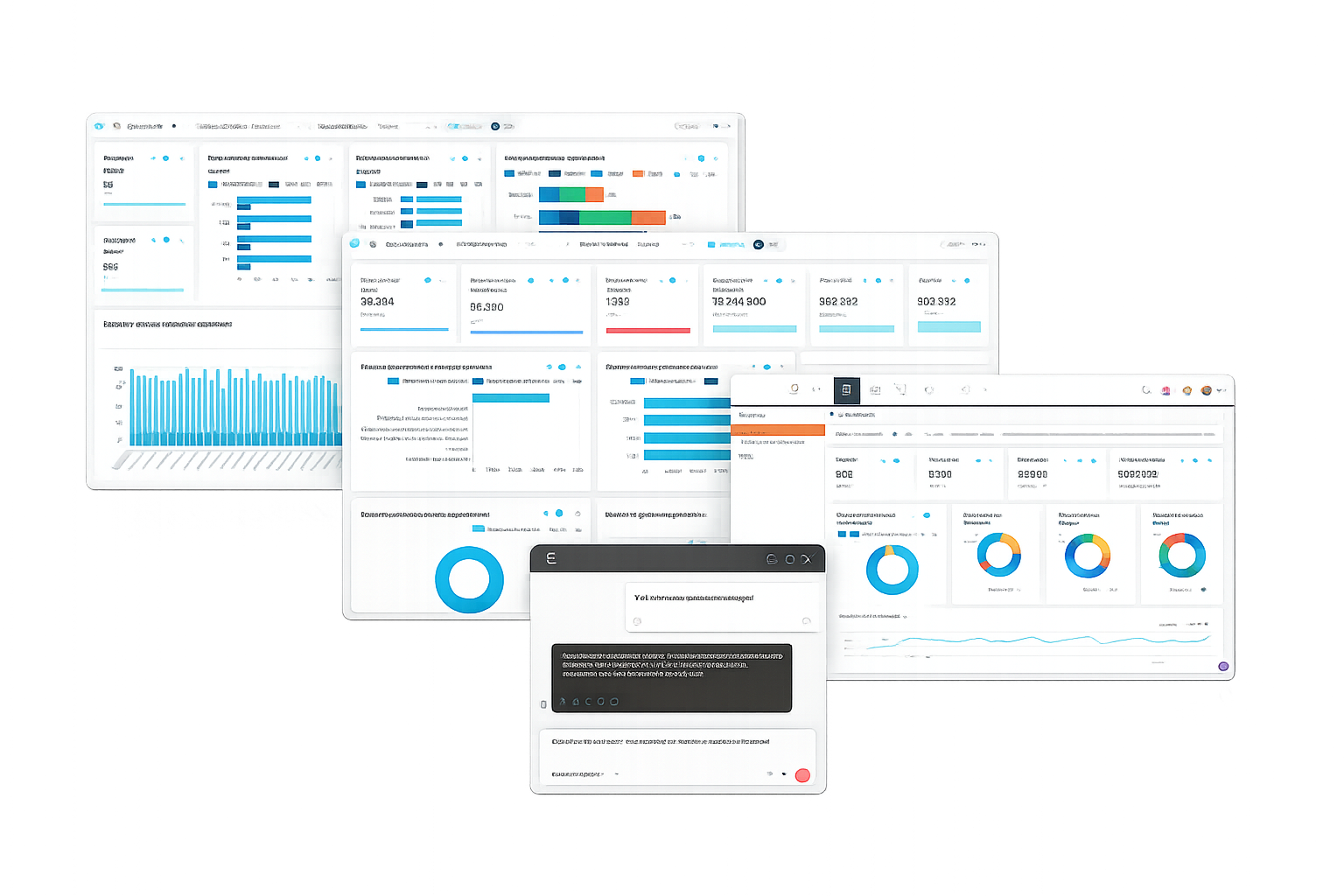 Telas de dashboards do RotaMax IA